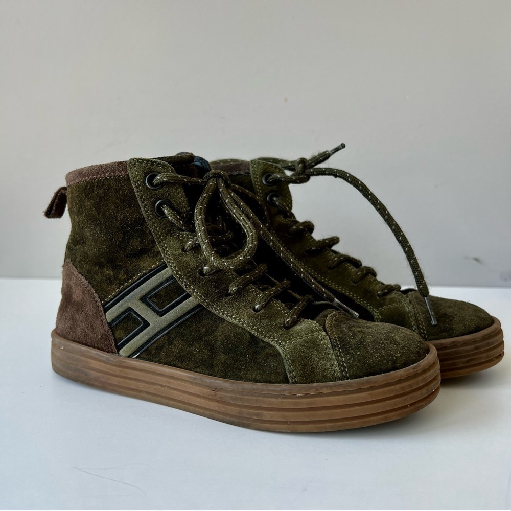 Hogan Military Green High Top Sneakers